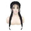 Women Lace Front Wigs Long Black Fishtail Braids Cosplay Wigs - Cosplay Clans