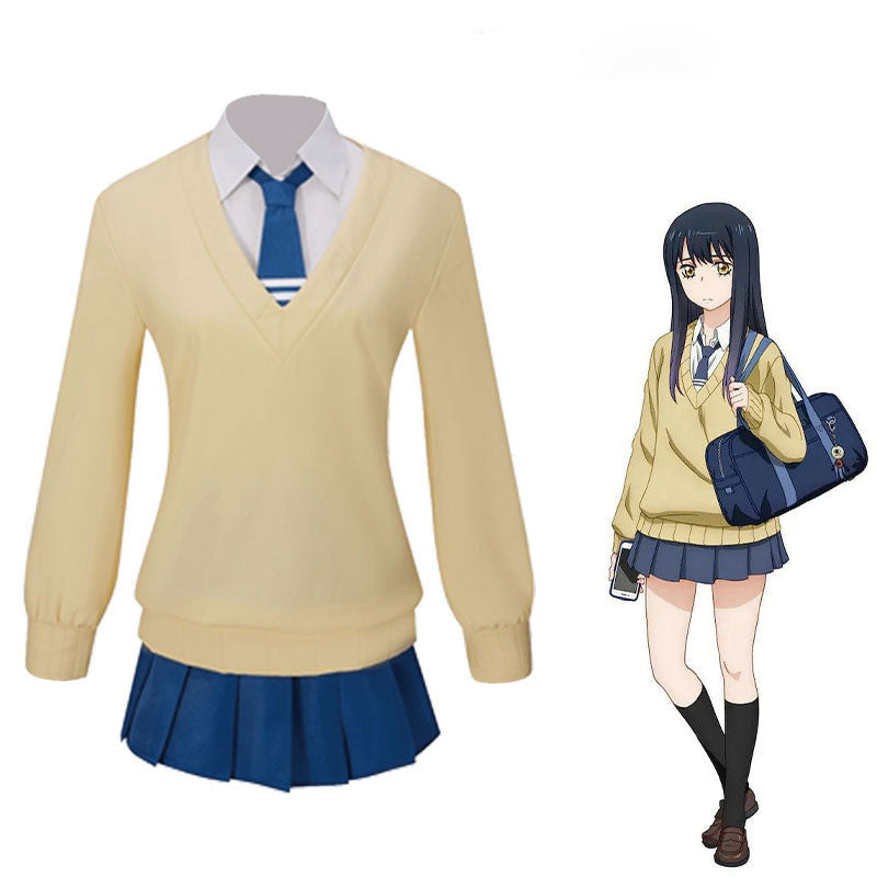 Anime Mieruko-chan Miko Yotsuya JK Uniform Cosplay Costume - Cosplay Clan