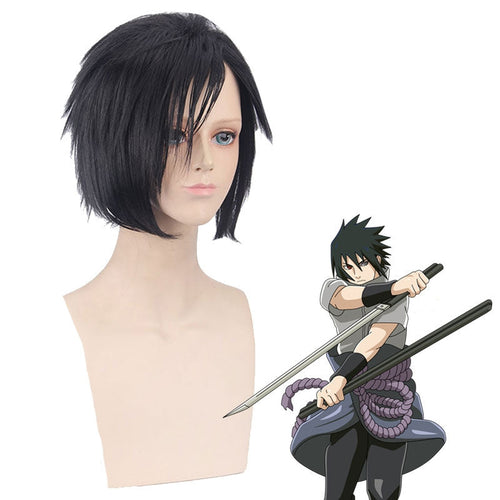 Anime Naruto Uchiha Sasuke Short Black Cosplay Wigs - Cosplay Clans