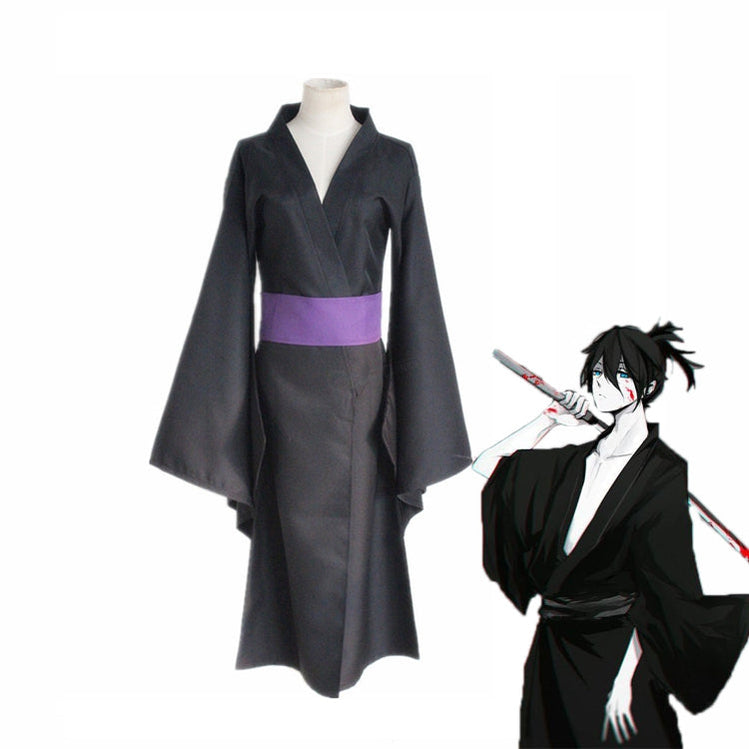 Anime Noragami Aragoto Yato Black Kimono Cosplay Costume - Cosplay Clans