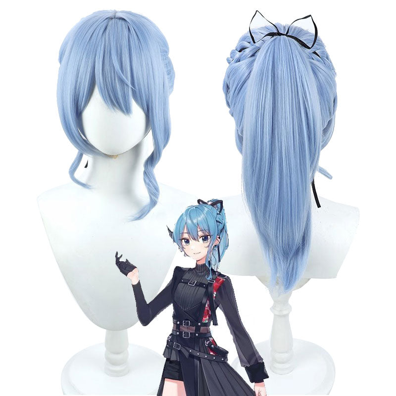 Hololive English Virtual YouTuber Hosimati Suisei Single Ponytail Cosplay Wig