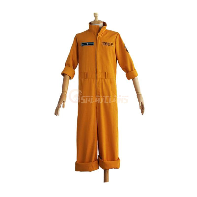 Fire Force Shinra Kusakabe & Maki Oze Fire Suit Cosplay Costume – Cosplay  Clans