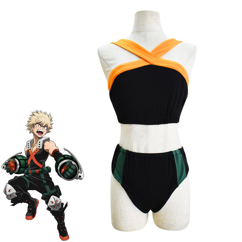 Anime My Hero Academia Katsuki Bakugo Swimsuit Cosplay Costume