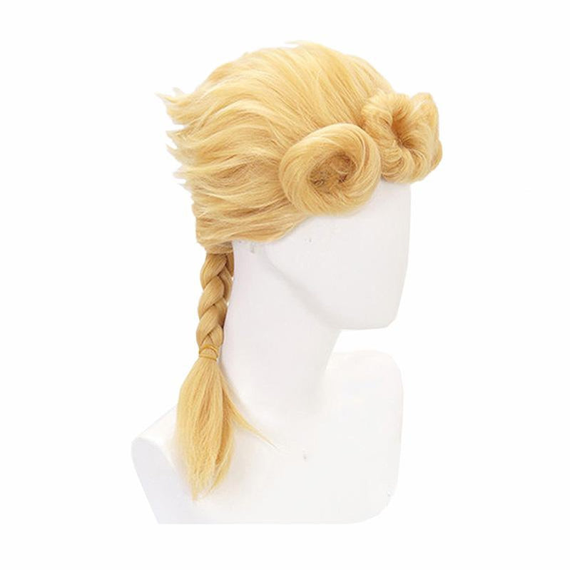 Anime JoJo's Bizarre Adventure Golden Wind Giorno Giovanna Long Blond Cosplay Wigs - Cosplay Clans