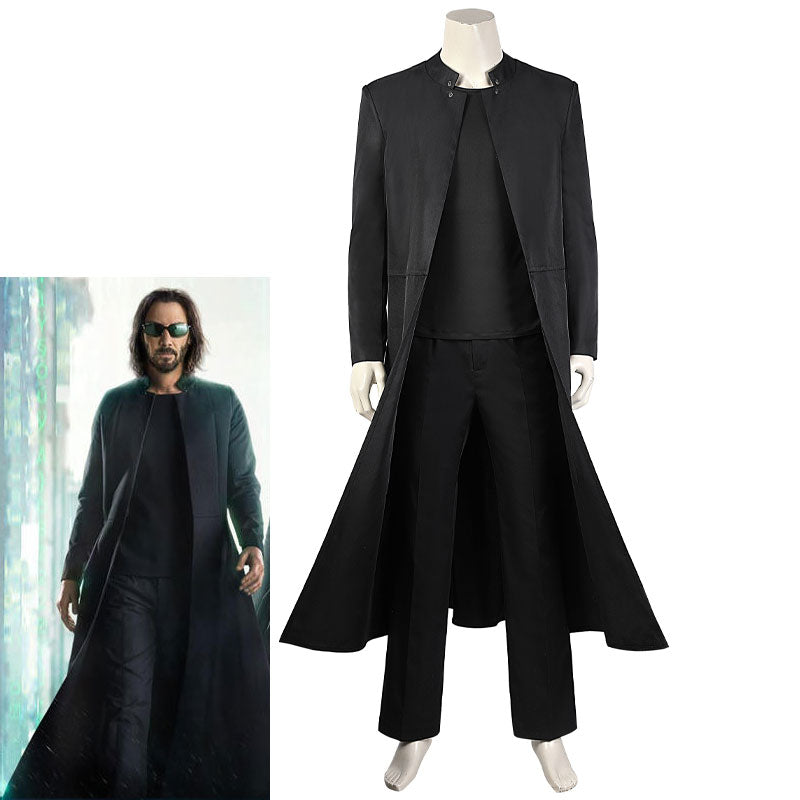 The Matrix Resurrections Neo Halloween Cosplay Costume