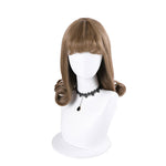 Women Fashion Short Brown Curls Sweet Bangs Lolita Wig