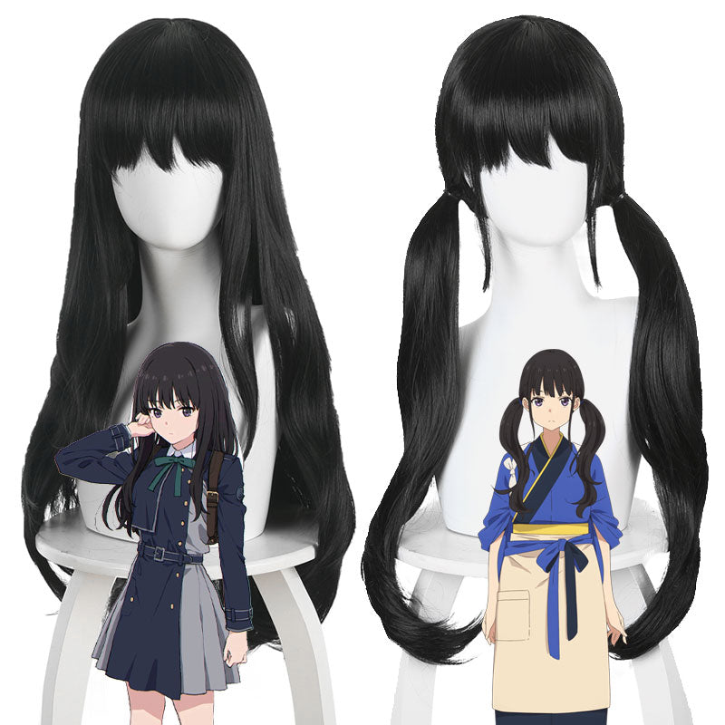 Anime Lycoris Recoil Takina Inoue Black Cosplay Wig