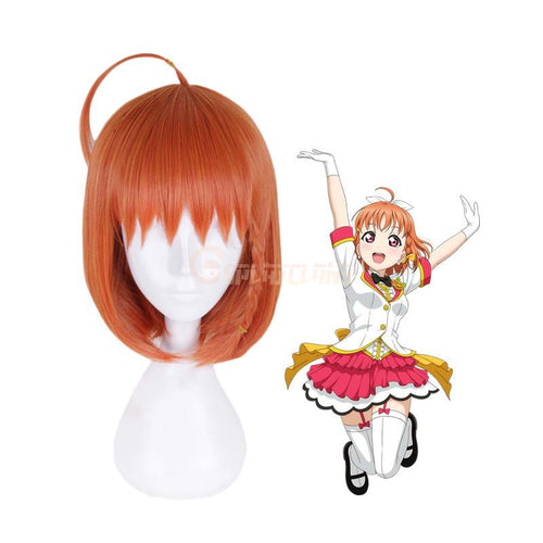 Anime LoveLive!Sunshine!! Takami Chika Long Orange Cosplay Wigs - Cosplay Clans