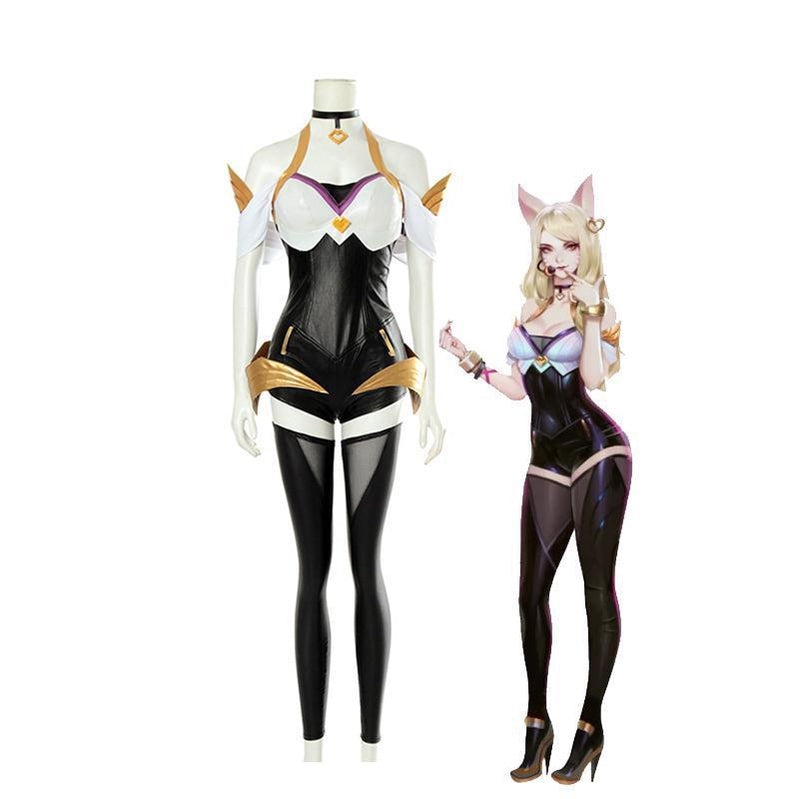 LOL KDA Skin Nine-Tailed Fox Ahri Outfit Full sets Cosplay Costumes - Cosplay Clans