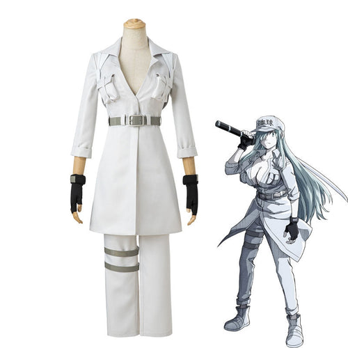 Cells at Work! Black White Blood Cells Female Cosplay Costume