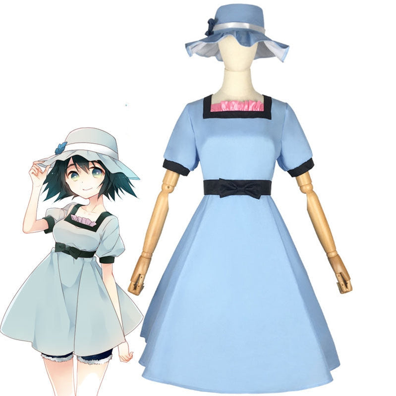 Anime Steins;Gate Shiina Mayuri Blue Dress Cosplay Costume