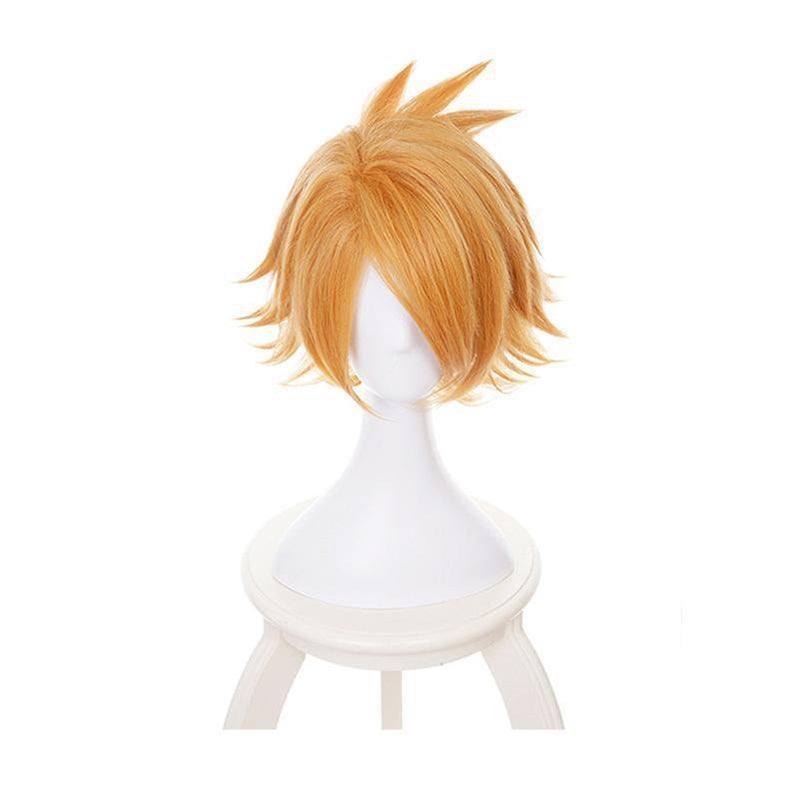 Anime My Hero Academia Denki Kaminari Short blond Cosplay Wigs with Free Headwear - Cosplay Clans