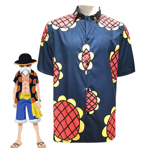 Anime One Piece Monkey D. Luffy Sunflower Shirt Cosplay Costumes