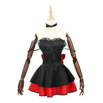 Anime Date A Live Kurumi Tokisaki Black Cat Maid Dress Cosplay Costume - Cosplay Clans