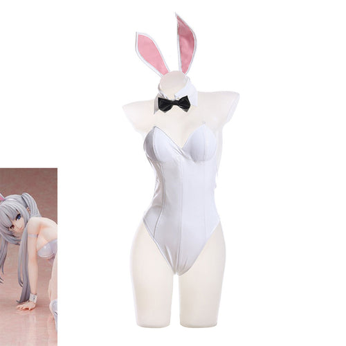 Date A Bullet White Queen Bunnysuit Cosplay Costumes 