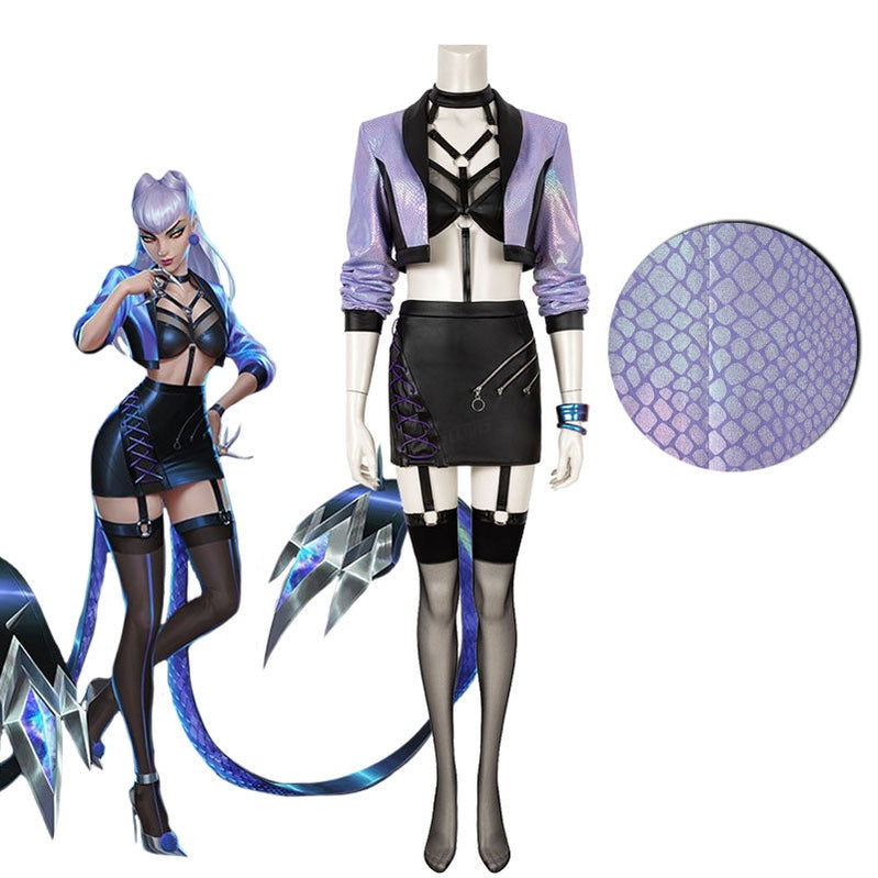 Game LOL KDA ALL OUT Evelynn Fullset Cosplay Costumes - Cosplay Clans