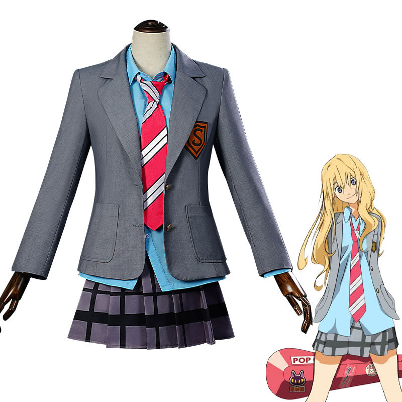 Anime Your Lie in April Kaori Miyazono Cosplay Costumes