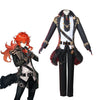 Game Genshin Impact Diluc Ragnvindr Full set Cosplay Costumes - Cosplay Clans