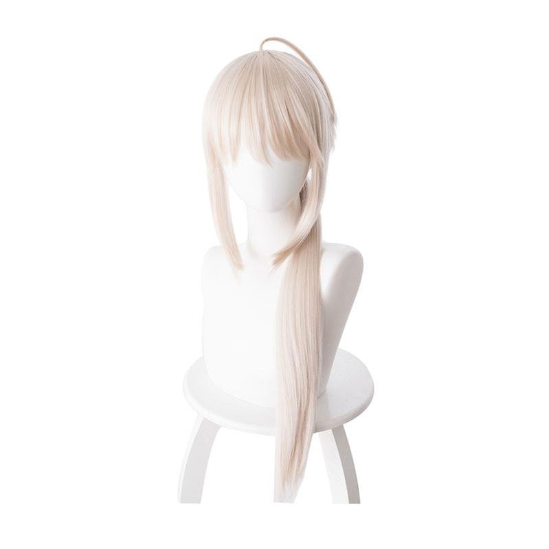 FGO Fate/Grand Order Saber Altria Chemical 70cm Light Pink Yellow Ponytail Cosplay Wigs - Cosplay Clans