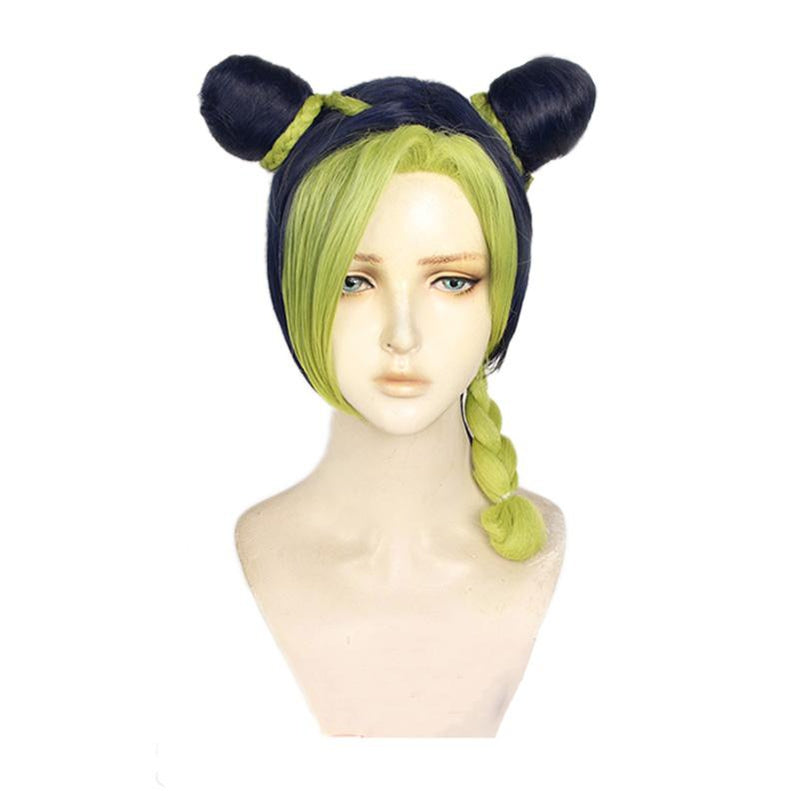 Anime JoJo's Bizarre Adventure Stone Ocean Jolyne Cujoh Mixed Light Green Cosplay Wigs - Cosplay Clans