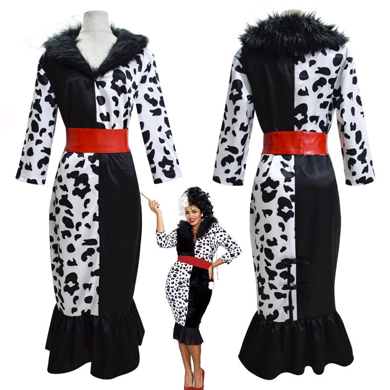 Movie Cruella De Vil Cruella Halloween Cosplay Costumes - Cosplay Clan