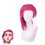 Game LOL Arcane Childhood Vi Short Red Cosplay Wigs