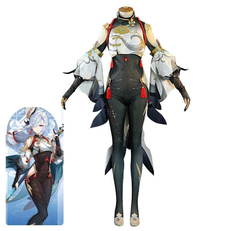 Game Genshin Impact Shenhe Fullset Cosplay Costumes