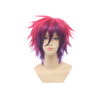 Anime No Game No Life Sora Short Red Fade Purple Cosplay Wigs - Cosplay Clans