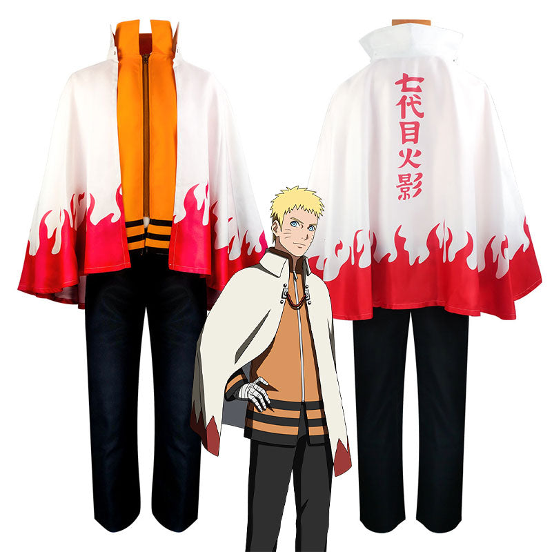 Anime Boruto Naruto: The Seventh Hokage and the Scarlet Spring Uzumaki Naruto Cosplay Costumes