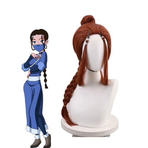 Anime Avatar: The Last Airbender Katara Brown 80cm Cosplay Wig - Cosplay Clans