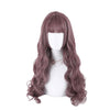 Women Fashion Long Red Wavy Sweet Bangs Lolita Wigs