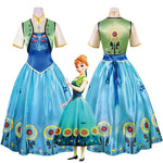 Frozen Anna Snow Princess Dress Cosplay Costumes