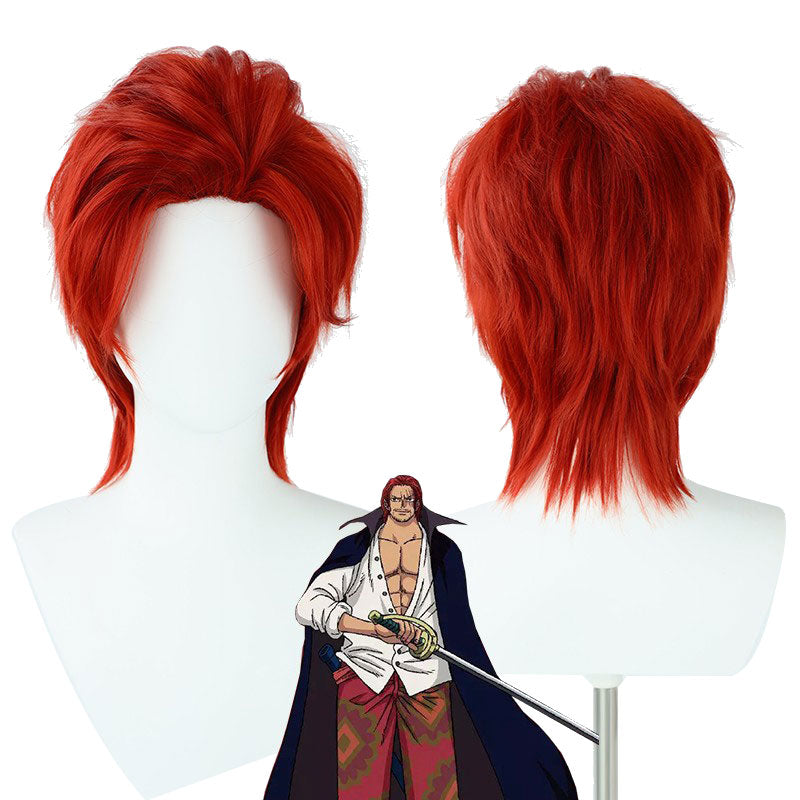 Anime One Piece Red-Haired Shanks Red Cosplay Wigs