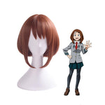 Anime My Hero Academia Ochaco Uraraka Short Brown Cosplay Wigs - Cosplay Clans