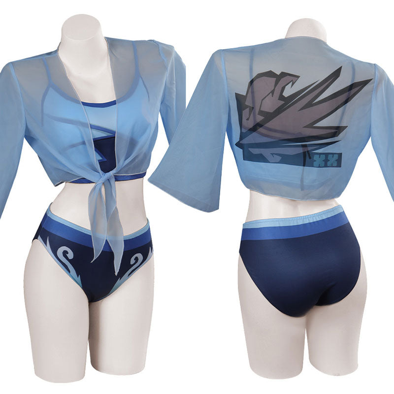 Game Valorant Jett Swimsuit Cosplay Costumes