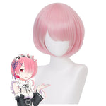 Re: Zero Starting Life in Another World Ram Pink Cosplay Wig