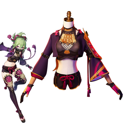 Game Genshin Impact Kuki Shinobu Cosplay Costumes