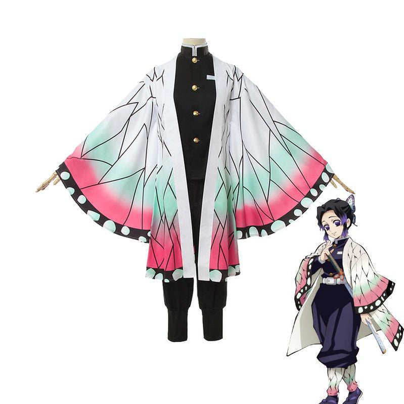 Anime Demon Slayer Kimetsu no Yaiba Kochou Shinobu kimono Cosplay Costume - Cosplay Clans