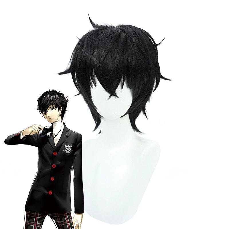 Persona 5 Joker Short Black Synthetic Men Cosplay Wigs