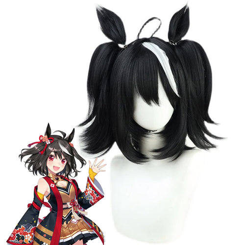 Uma Musume Pretty Derby Kitasan Black Cosplay Wig With Ear Props