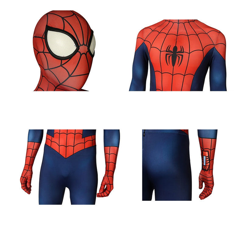 Ultimate Spider-Man Season1 Peter Parker Spiderman Elastic Force Jumpsuit Cosplay Costume - Cosplay Clans