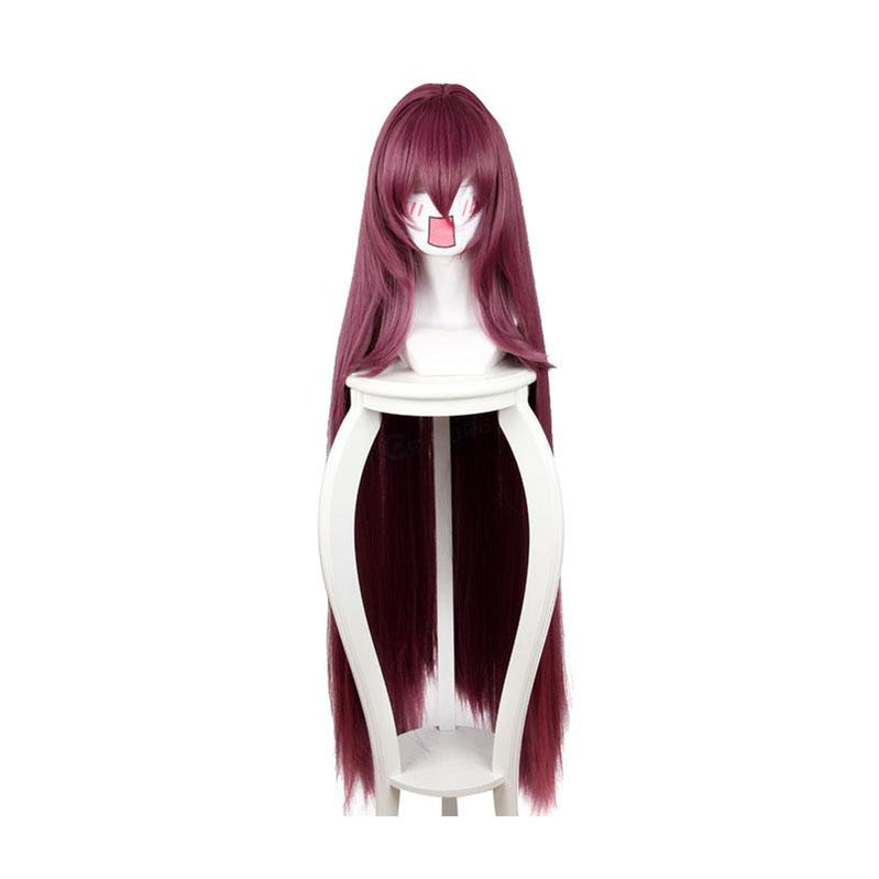 FGO Fate Grand Order Lancer Scathach Dark Purple 110cm Long Stright Cosplay Wigs - Cosplay Clans
