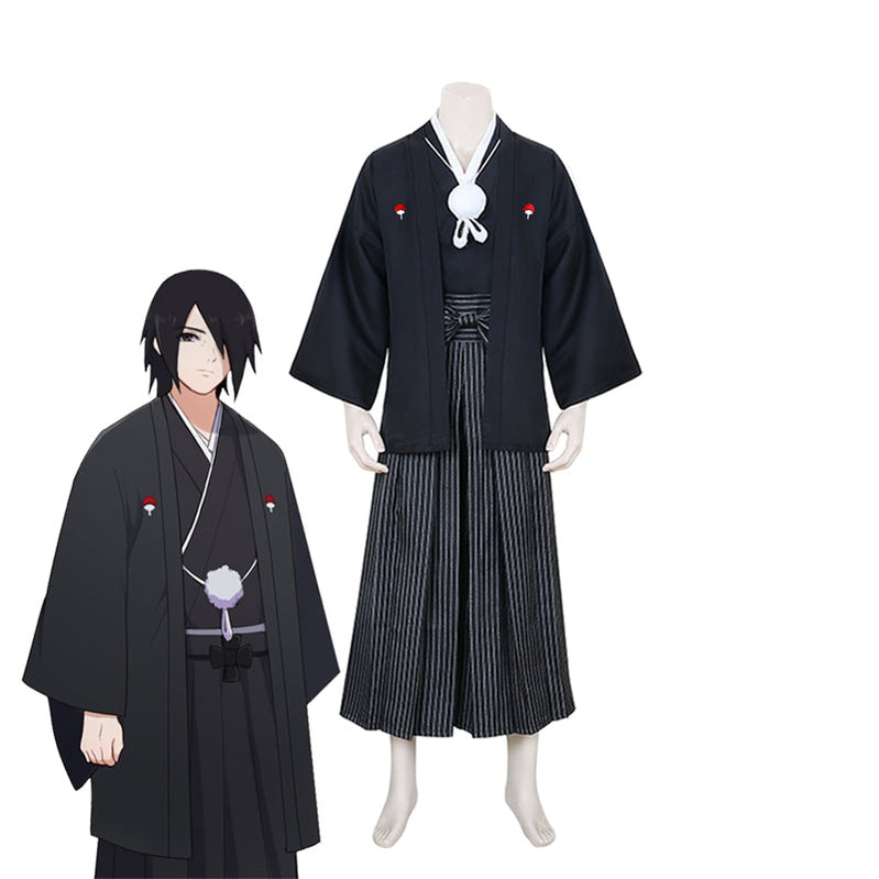 Anime Naruto Shippuden Uchiha Sasuke Wedding Suit Kimono Cosplay Costume - Cosplay Clans