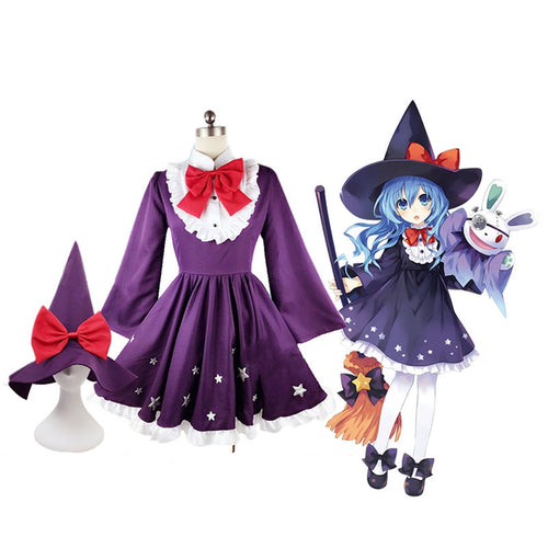 Anime Date A Live Yoshino Himekawa Halloween Witch Outfits Cosplay Costume - Cosplay Clans