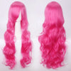 Women Wavy Sweet 80cm Long Pink Red Orange Red Lolita Fashion Wigs with Bangs - Cosplay Clans