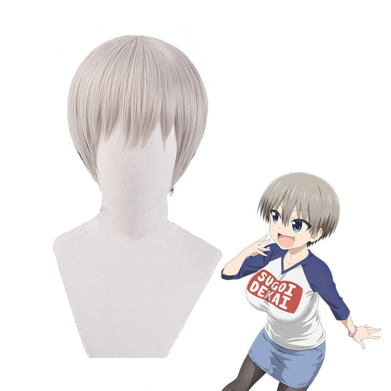 Anime Uzaki-chan Wants to Hang Out Hana Uzaki Short Linen Cosplay Wigs - Cosplay Clans