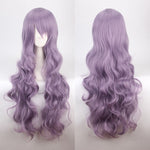 Women Wavy Sweet 80cm Long Purple and Blue Lolita Fashion Wigs with Bangs - Cosplay Clans