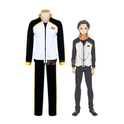 Anime Re:Zero Starting Life in Another World Subaru Natsuki Sportswear Cosplay Costume - Cosplay Clans