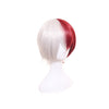 Anime My Hero Academia Shoto Todoroki Cosplay Wigs Short White and Red Wig - Cosplay Clans