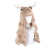 Women Fashion Long Golden Wavy Sweet Bangs Lolita Wig